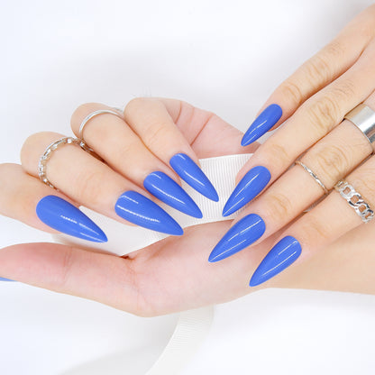 Azure | long stilletto shape press-on nail